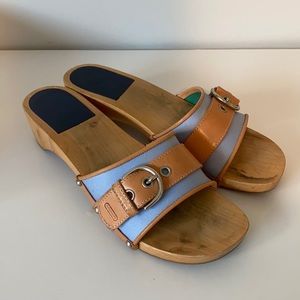 Coach Ella Wooden Clog/Sandal